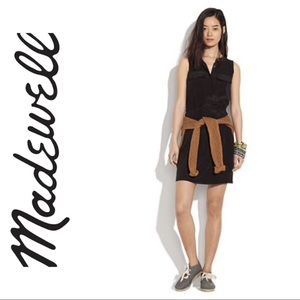 ⬇️$34 Madewell Black Silk Safari Button Dress C